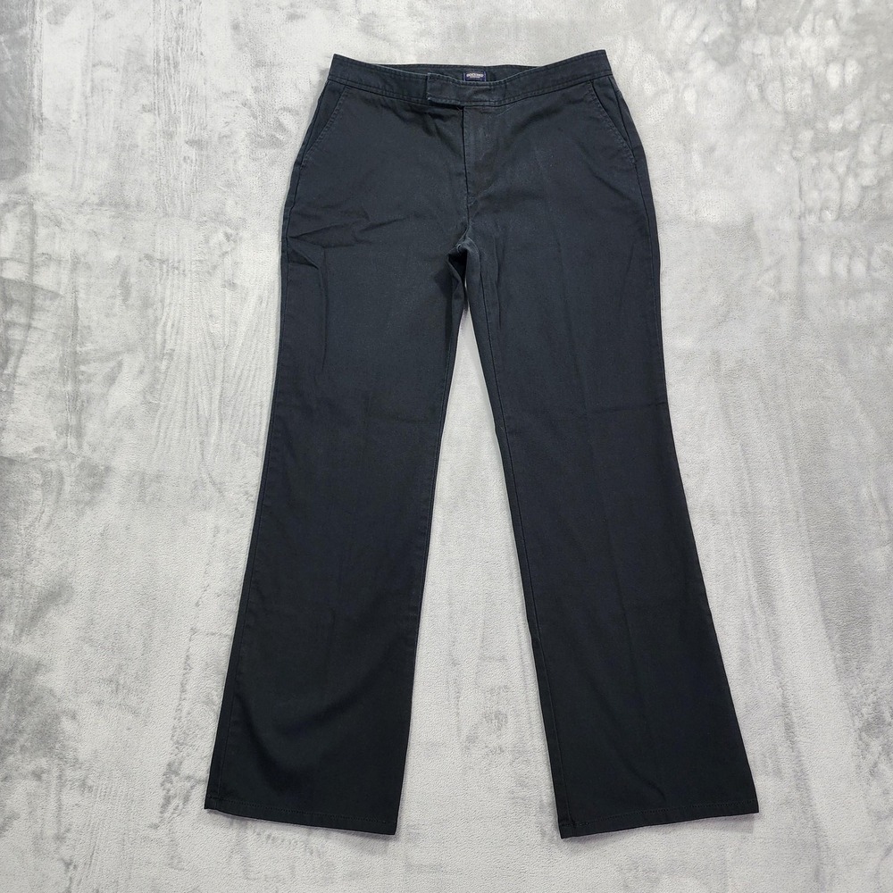 Vintage Dockers Pants Womens 12 Black Chino Straight Leg‎ Stretch Casual Office